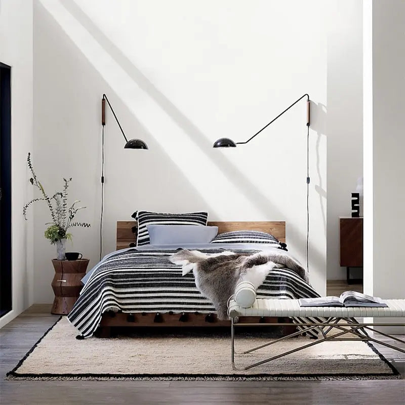 Postmodern Long Arm Study, Hotel, Reading LED Wall Lamp Rayne SPINGAR.COM