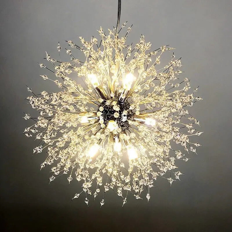 Modern Crystal Dandelion LED Pendant Lamp Oskar SPINGAR.COM