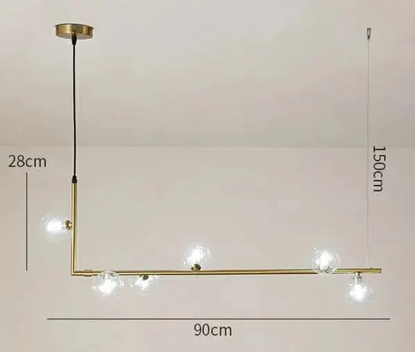 Anton – Nordic Minimalist LED Pendant Light with Glass Ball Design for Dining Tables and Bars Kozyled.com