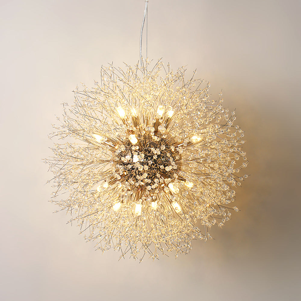 Modern Crystal Dandelion LED Pendant Lamp Oskar SPINGAR.COM
