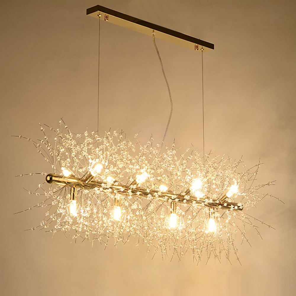 Modern Crystal Dandelion LED Pendant Lamp Oskar SPINGAR.COM
