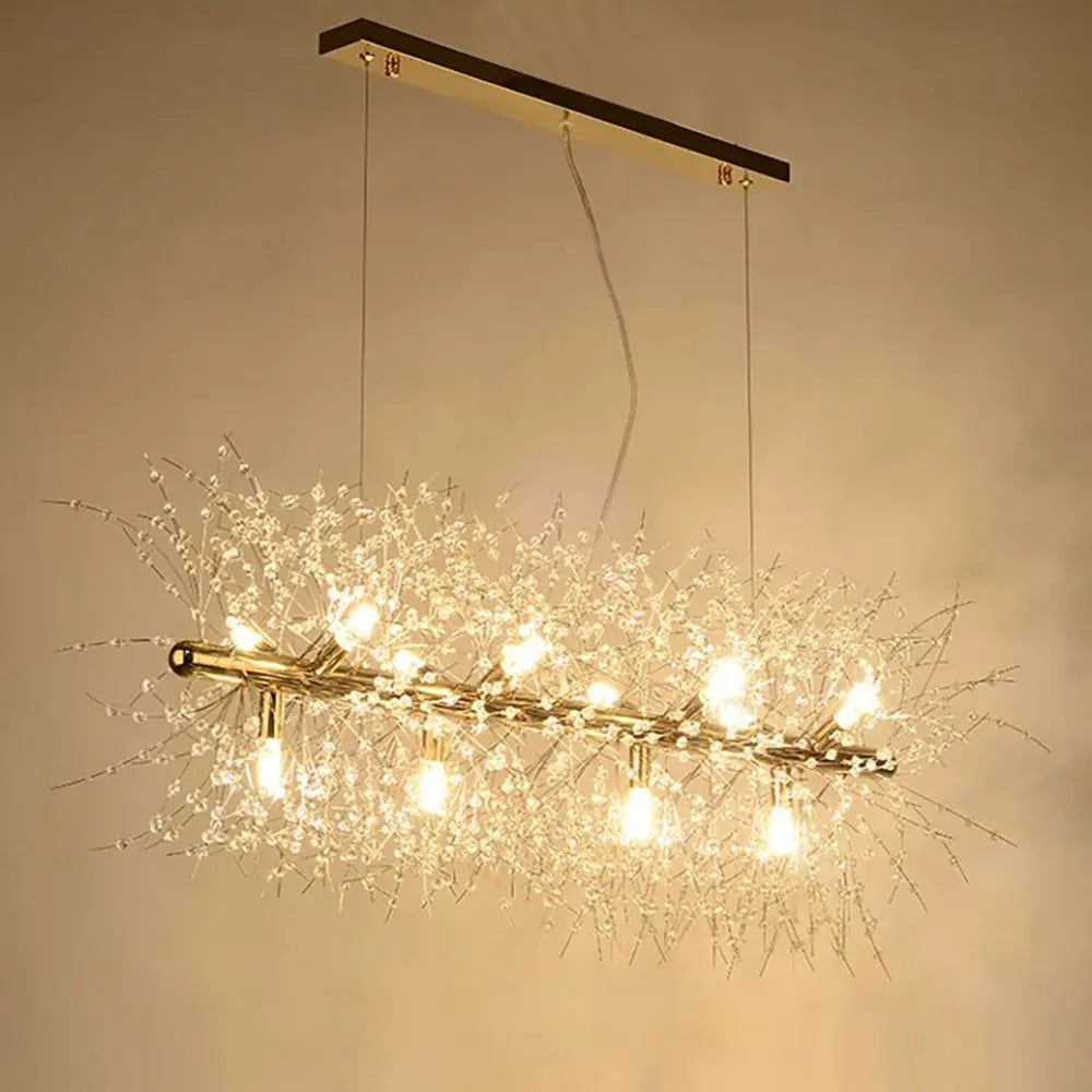Modern Crystal Dandelion LED Pendant Lamp Oskar SPINGAR.COM