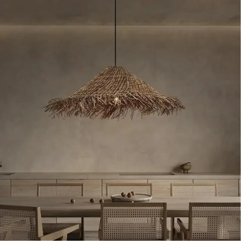 Henrick – Handmade Rattan LED Pendant Light for Natural and Boho Interiors Kozyled.com