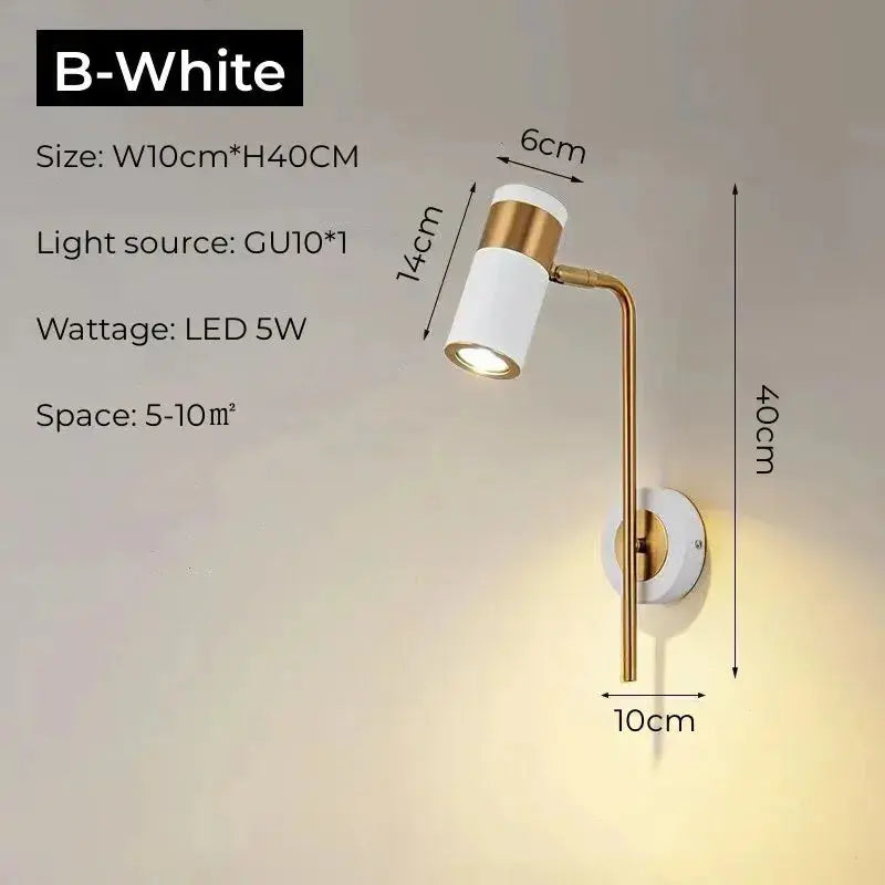 Selvien – Nordic Adjustable LED Bedside Reading Wall Lamp Lampasa.com