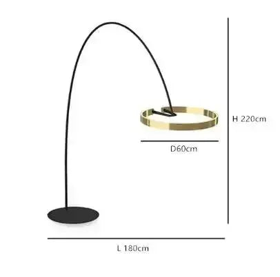 Alberte – Modern Luxury Dimmable LED Ring Floor Lamp Series Lampasa.com