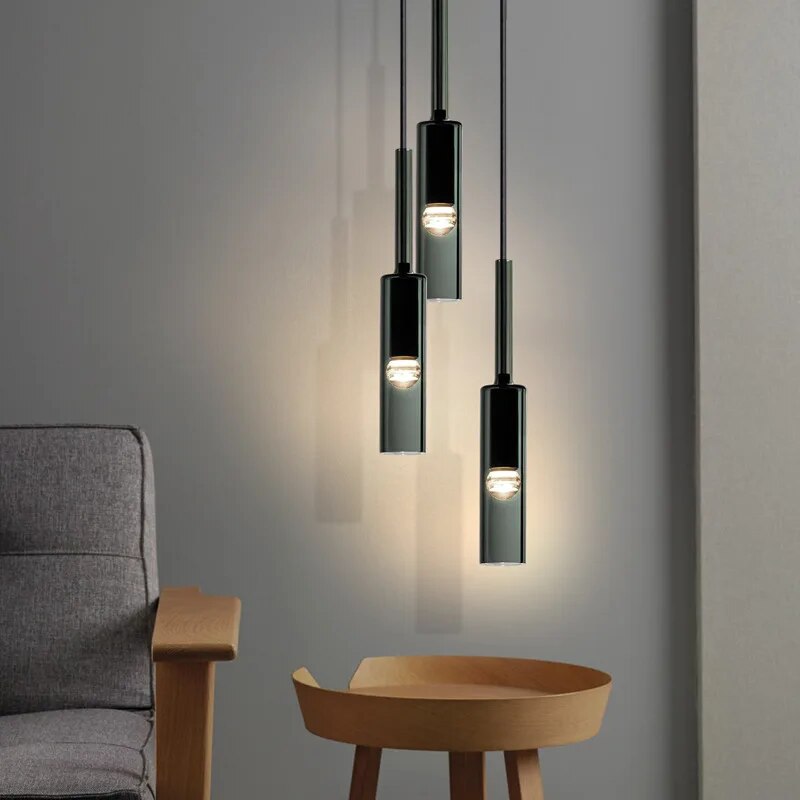 Modern Smokey Long Glass Ambiance LED Pendant lamp Nea SPINGAR.COM