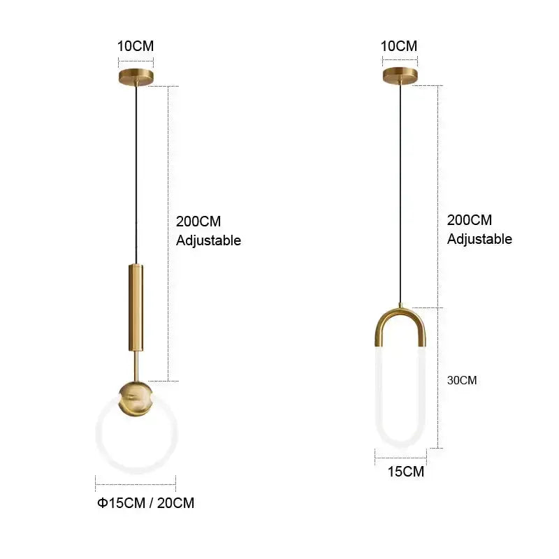 Myntor – Unique Modern LED Ring Bedside/ Corner Pendant lamp Lampasa.com