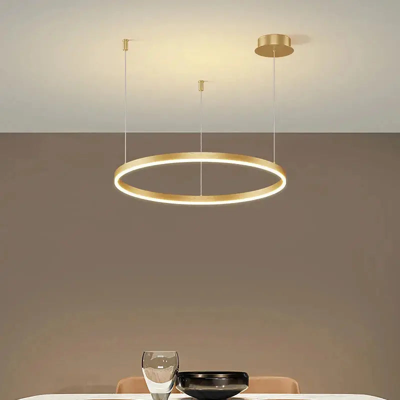 Nirvik – Modern Scandinavian Dimmable LED Ring Pendant Lamp Lampasa.com
