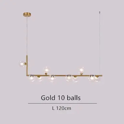 Anton – Nordic Minimalist LED Pendant Light with Glass Ball Design for Dining Tables and Bars Kozyled.com