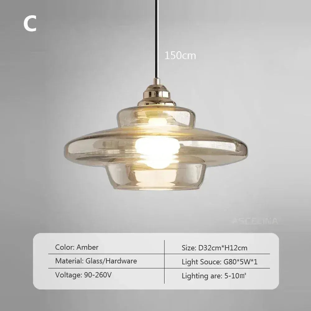 Amara – Antique Style LED Glass Pendant Lamp Lampasa.com