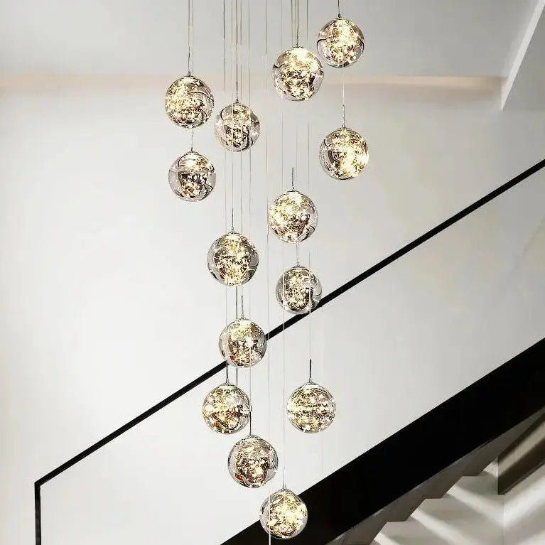 Modern Dimmable LED Spiral Staircase Chandelier Espen SPINGAR.COM