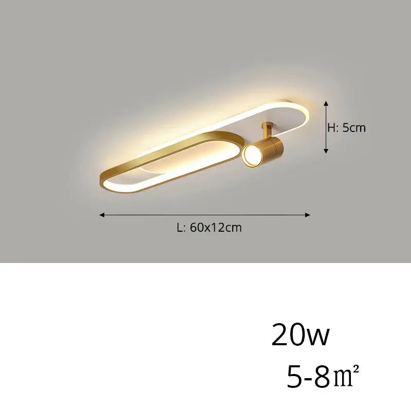 Jensen – Modern LED Ceiling Lamp with Adjustable Spotlights for Focused Lighting Kozyled