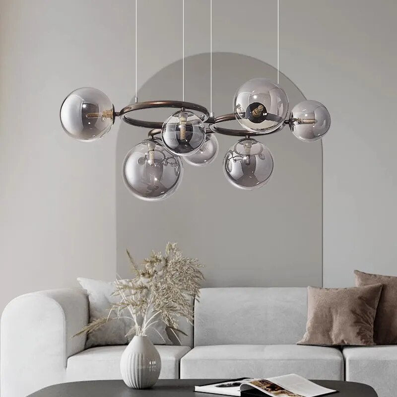Dimmable Luxury Scandinavian Design Glass Ball LED Pendant lamp Erla SPINGAR.COM