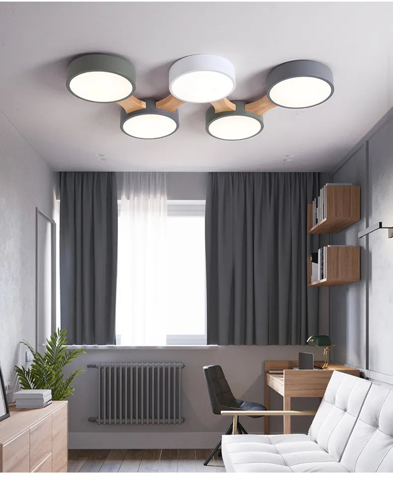 Modern Wrought Iron Round Dimmable LED Ceiling lamp Soren SPINGAR.COM