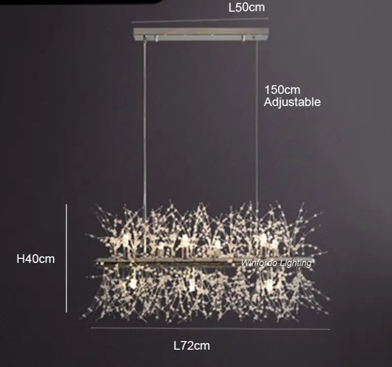 Modern Crystal Dandelion LED Pendant Lamp Oskar SPINGAR.COM