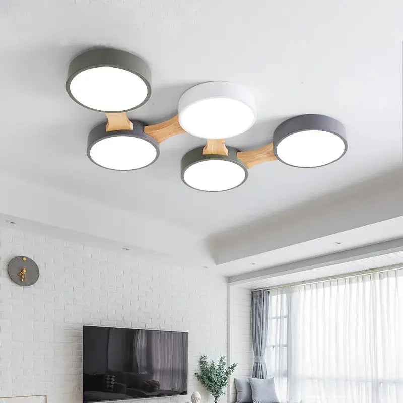 Modern Wrought Iron Round Dimmable LED Ceiling lamp Soren SPINGAR.COM