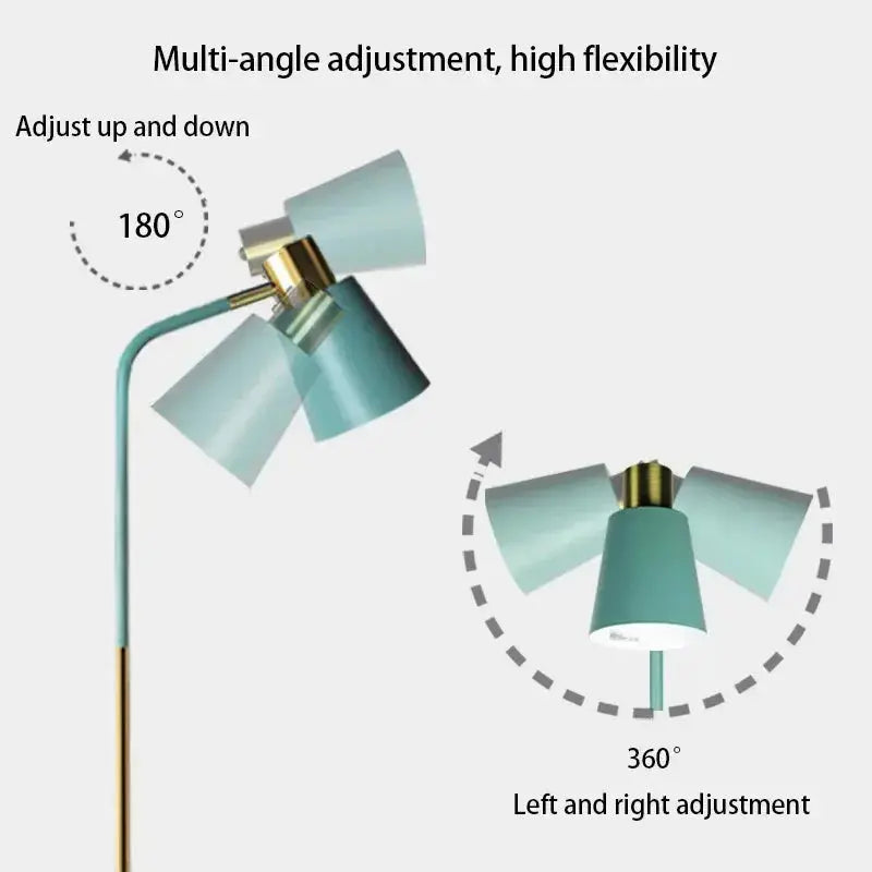 Rivien – Nordic Adjustable Head LED Floor Lamp Lampasa.com