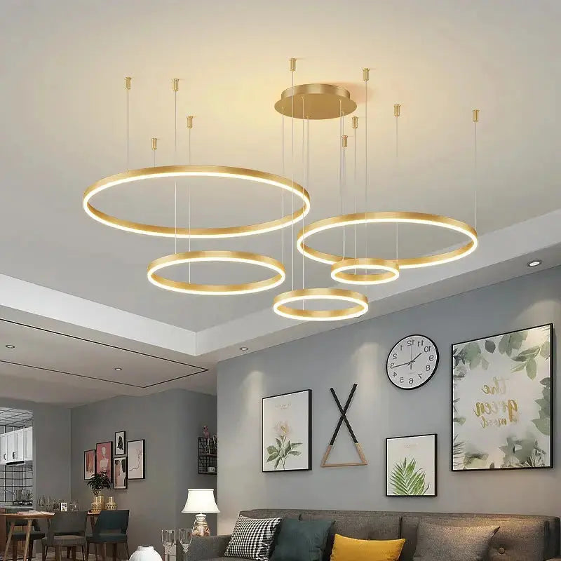 Nirvik – Modern Scandinavian Dimmable LED Ring Pendant Lamp Lampasa.com