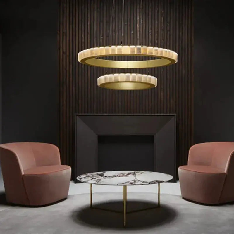 Vimar – Modern Luxury LED Pendant Light with Dimmable Marble Design Lampasa.com