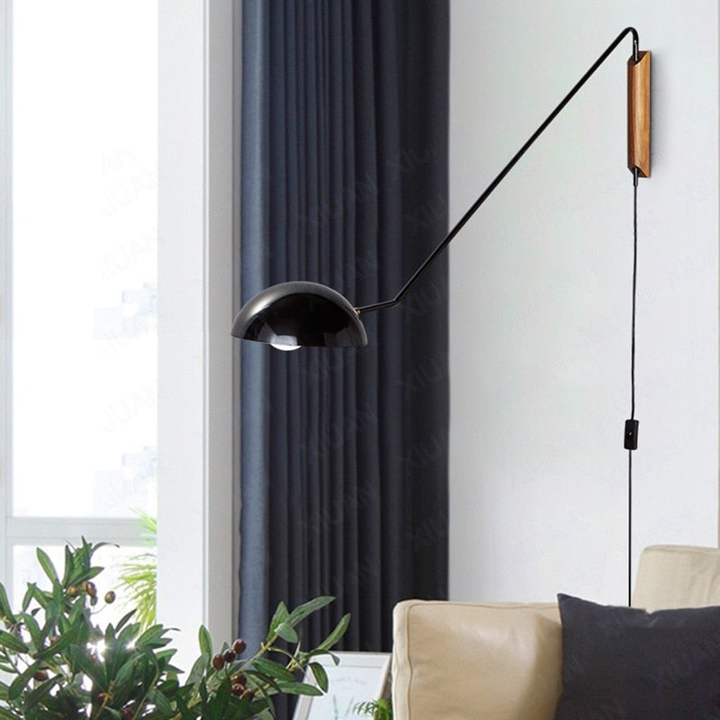 Postmodern Long Arm Study, Hotel, Reading LED Wall Lamp Rayne SPINGAR.COM