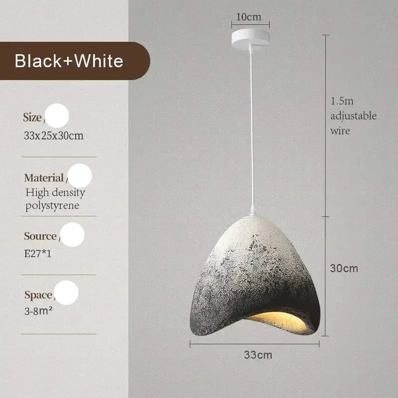 Kaia – Handmade Japandi Wabi-Sabi LED Pendant Light for Serene, Minimalist Interiors Kozyled.com