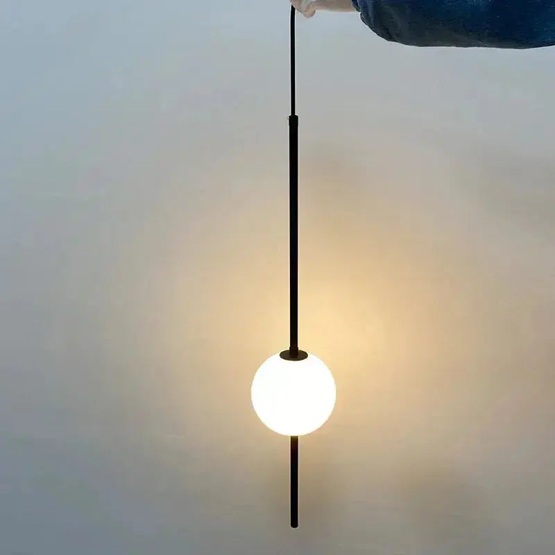 Vornel – Unique Minimalist Frosted Glass Bedside/ corner LED Pendant Lamp Lampasa.com