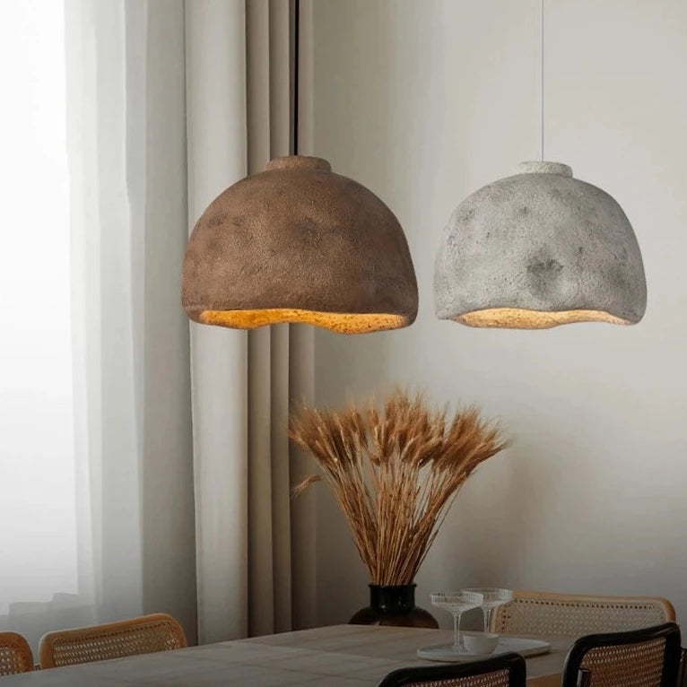 Handmade Japanese Wabi Sabi LED Pendant Lamp Tamiko SPINGAR.COM