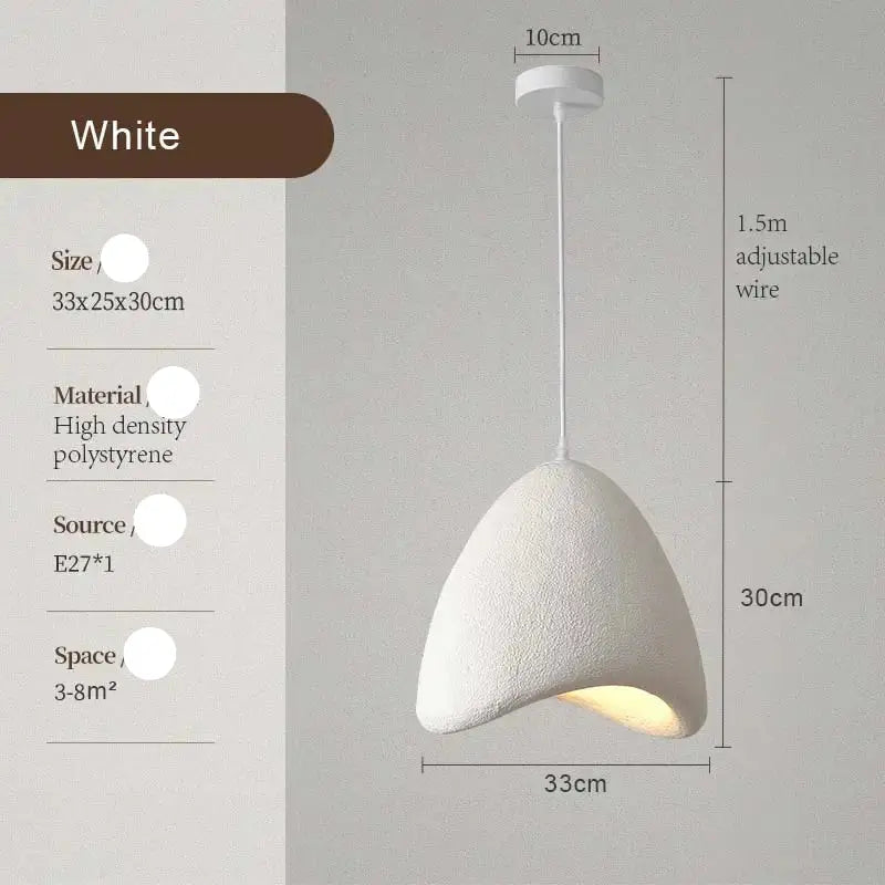 Kaia – Handmade Japandi Wabi-Sabi LED Pendant Light for Serene, Minimalist Interiors Kozyled.com