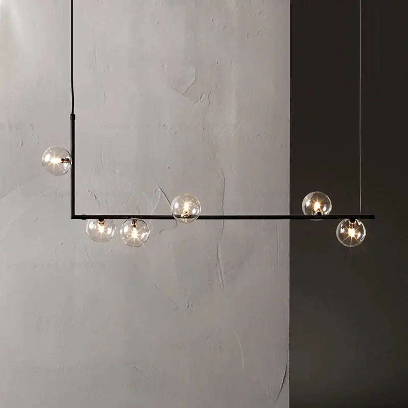 Anton – Nordic Minimalist LED Pendant Light with Glass Ball Design for Dining Tables and Bars Kozyled.com