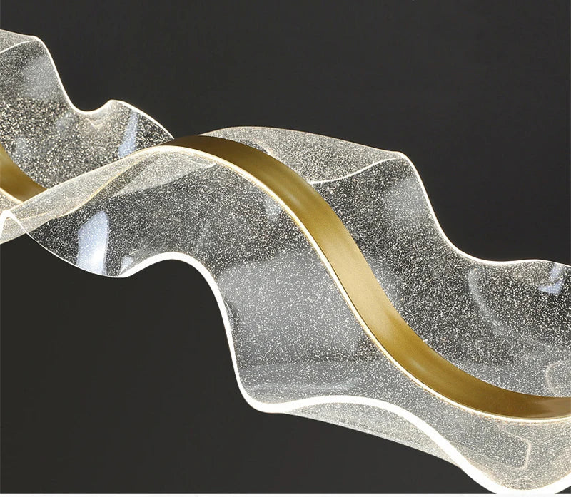 Modern Dimmable Decorative Flat Wavy LED Kitchen Island/ Bar Lamp Thordis SPINGAR.COM