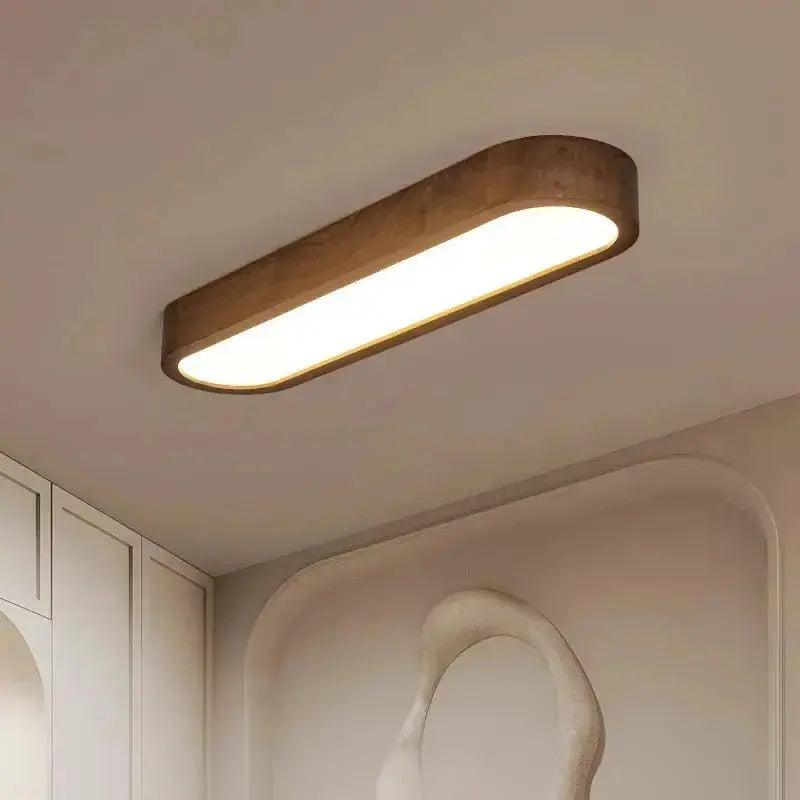 Ivar – Elegant Walnut Color Dimmable LED Ceiling Lamp Lampasa.com