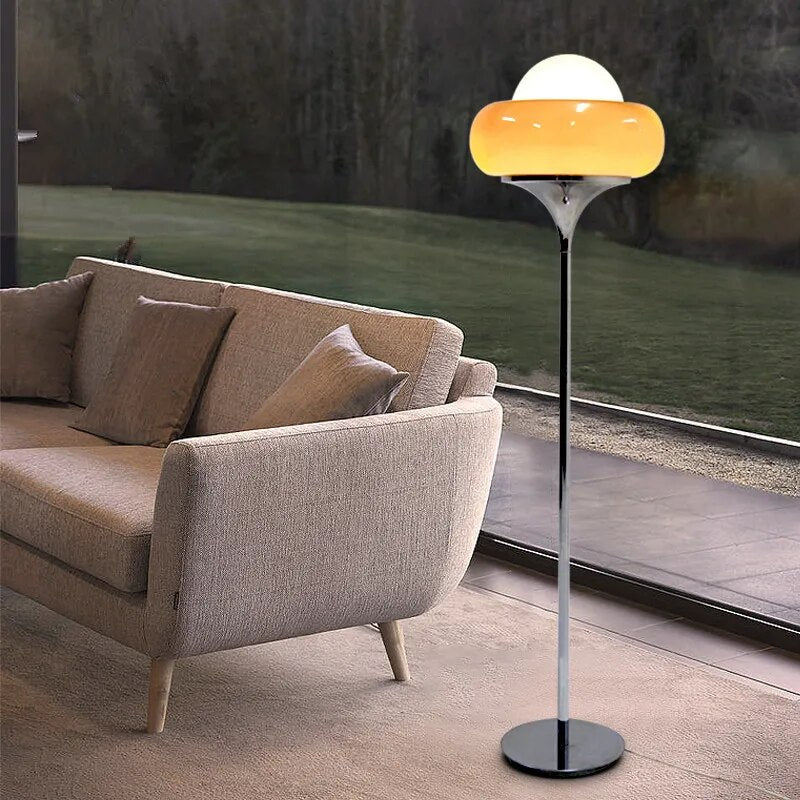 Vintage Glass Shade LED Floor Lamp/ Table Lamp Malin SPINGAR.COM