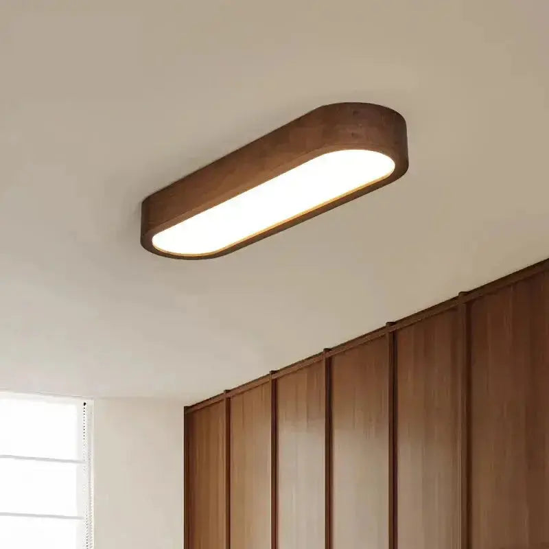 Ivar – Elegant Walnut Color Dimmable LED Ceiling Lamp Lampasa.com