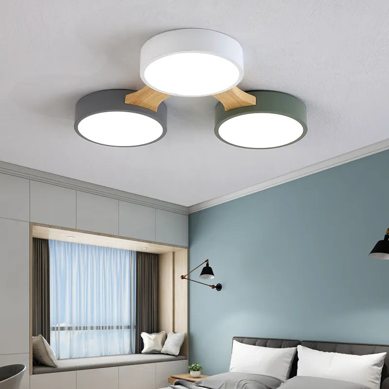 Modern Wrought Iron Round Dimmable LED Ceiling lamp Soren SPINGAR.COM