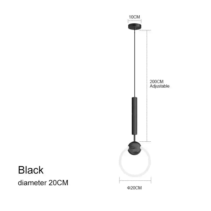 Myntor – Unique Modern LED Ring Bedside/ Corner Pendant lamp Lampasa.com