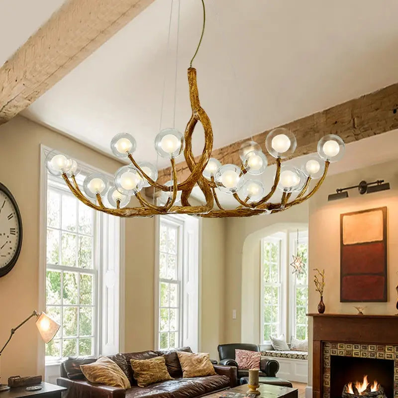 Elof – Rustic LED Pendant Light with Tree Branch inspired Design Lampasa.com