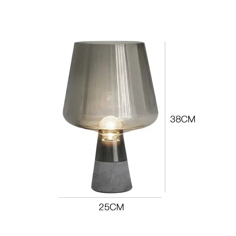 Jens – Modern Italian Blown Glass LED Table Lamp with Sleek Design Kozyled