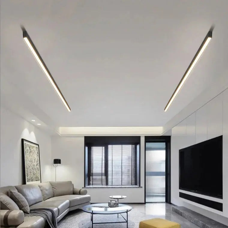 Asta – Modern Minimalist Long Beam LED Ceiling Lamp for Sleek Lighting Kozyled