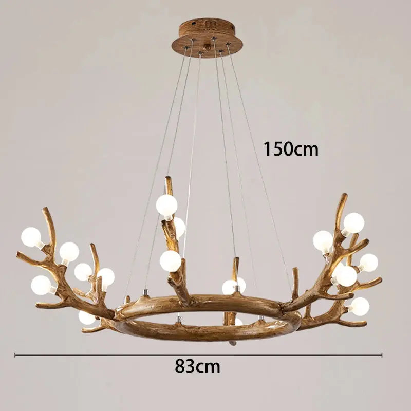 Dane – Rustic Dimmable LED Pendant Light with Tree Branch inspired Design Lampasa.com