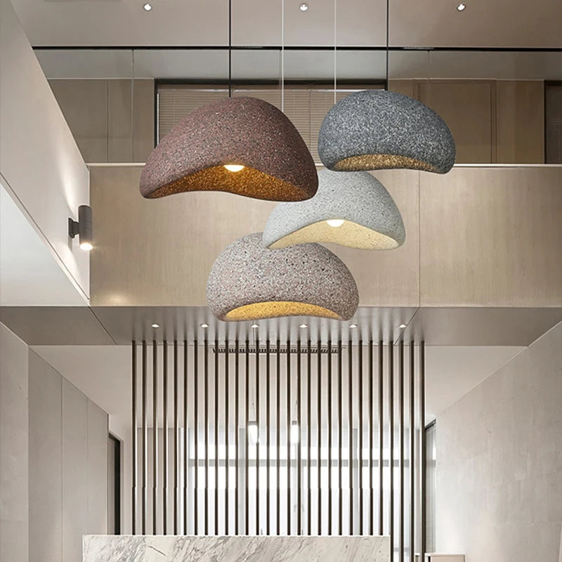 Handmade Japanese Wabi Sabi LED Pendant Lamp Annya SPINGAR.COM