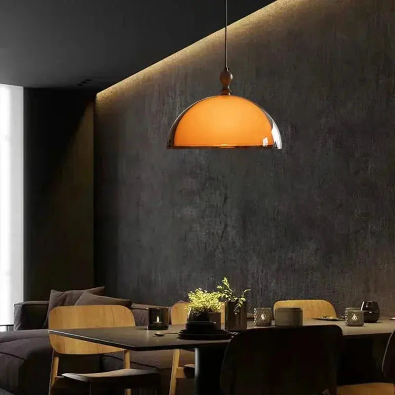 Marvella – Vintage Bauhaus Orange LED Pendant Lamp Lampasa.com