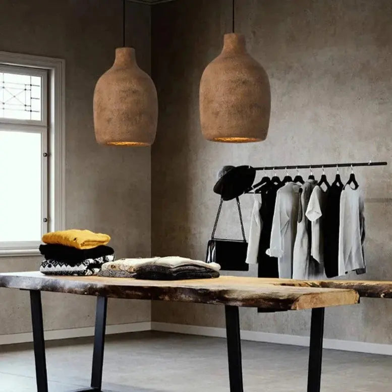 Handmade Japanese Wabi Sabi LED Pendant Lamp Satoko SPINGAR.COM