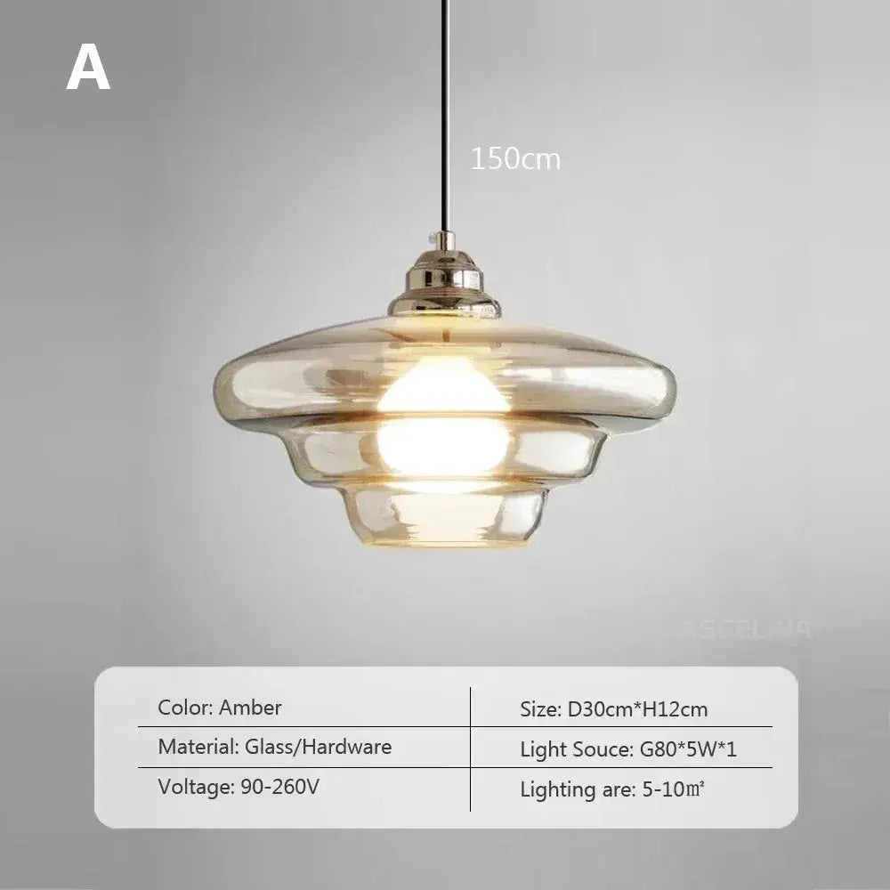 Amara – Antique Style LED Glass Pendant Lamp Lampasa.com