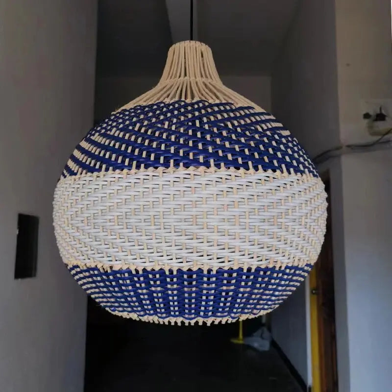 Handmade Color Matching Rattan Pendant Lamp Lars SPINGAR.COM