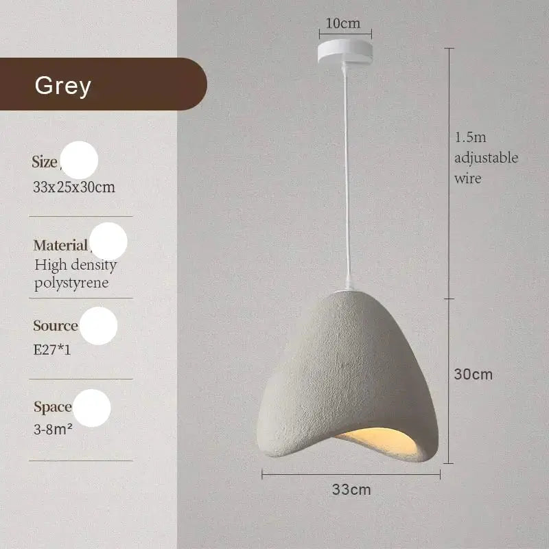 Kaia – Handmade Japandi Wabi-Sabi LED Pendant Light for Serene, Minimalist Interiors Kozyled.com