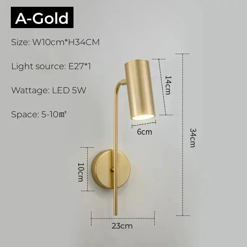 Selvien – Nordic Adjustable LED Bedside Reading Wall Lamp Lampasa.com