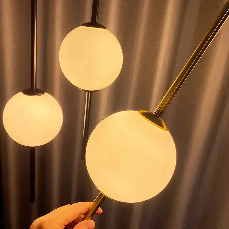 Vornel – Unique Minimalist Frosted Glass Bedside/ corner LED Pendant Lamp Lampasa.com