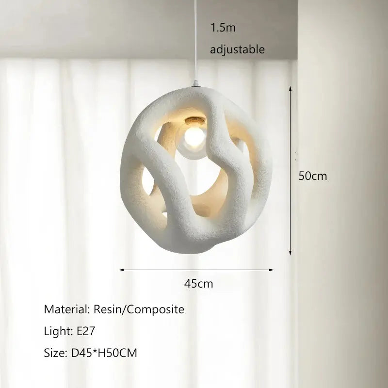 Unique Design Handmade Japanese Wabi Sabi LED Pendant Lamp Misaki SPINGAR.COM