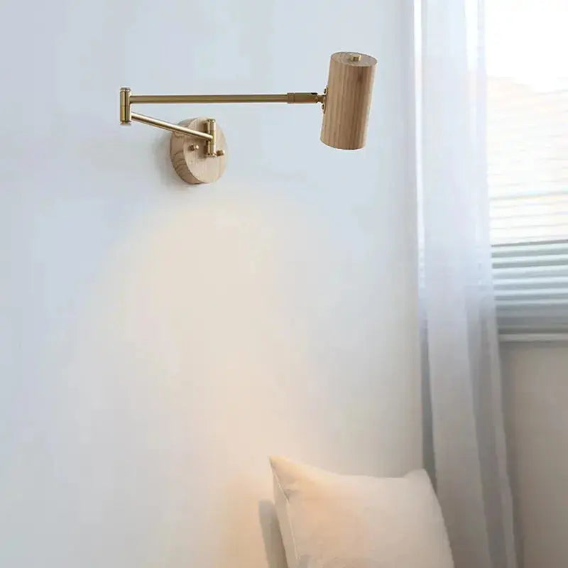 Virean – Modern Wooden Arm Pull Switch LED Wall Lamp Lampasa.com