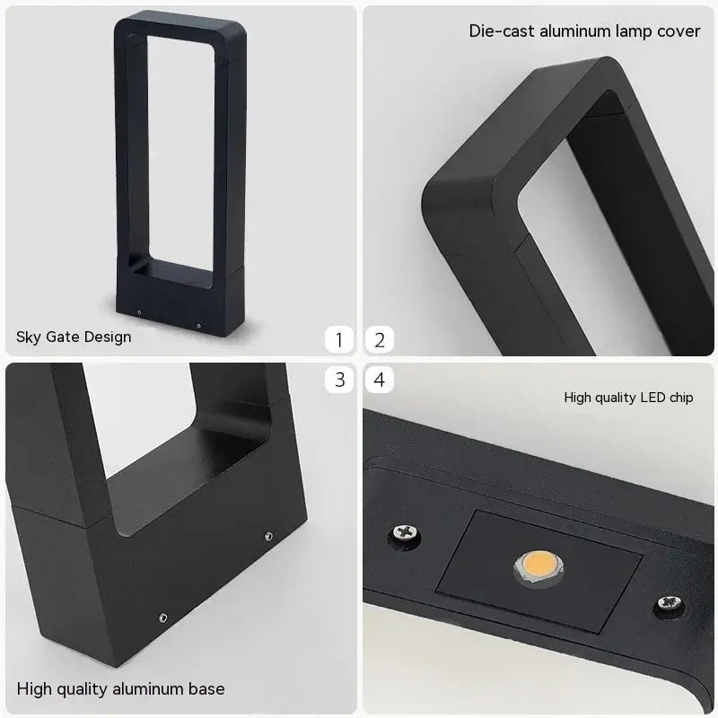 Modern Arch-Shaped IP65 Outdoor LED Floor Lamp for Stylish, Durable Lighting Kozyled